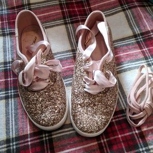 Kate spade rose gold keds